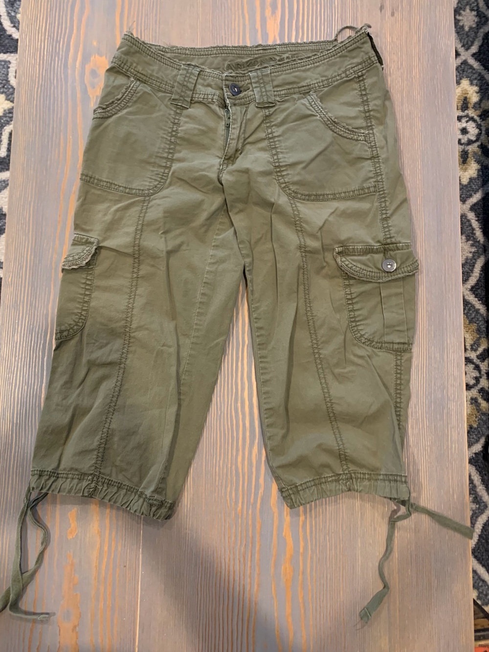 Women’s Arizona Jean Company Olive Green Cargo Capris